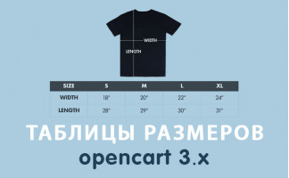 Модуль Таблицы размеров Opencart 3.0