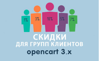 Модуль Скидки для групп покупателей Opencart 3.0